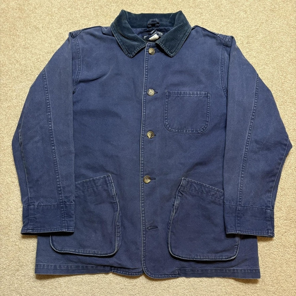 Lands' End Navy Blue Military-Style Field Jacket